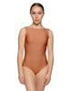 Solid Lycra Boatneck Tank Leotard with High Back