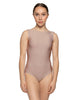 Solid Lycra Boatneck Tank Leotard with High Back