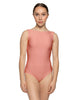 Solid Lycra Boatneck Tank Leotard with High Back