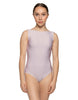 Solid Lycra Boatneck Tank Leotard with High Back