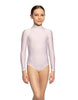Solid Lycra LS Tneck Zipper Back Leotard