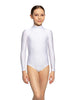Solid Lycra LS Tneck Zipper Back Leotard