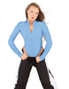 Solid Lycra LS TNeck Zipper Front Leotard High Cut Leg