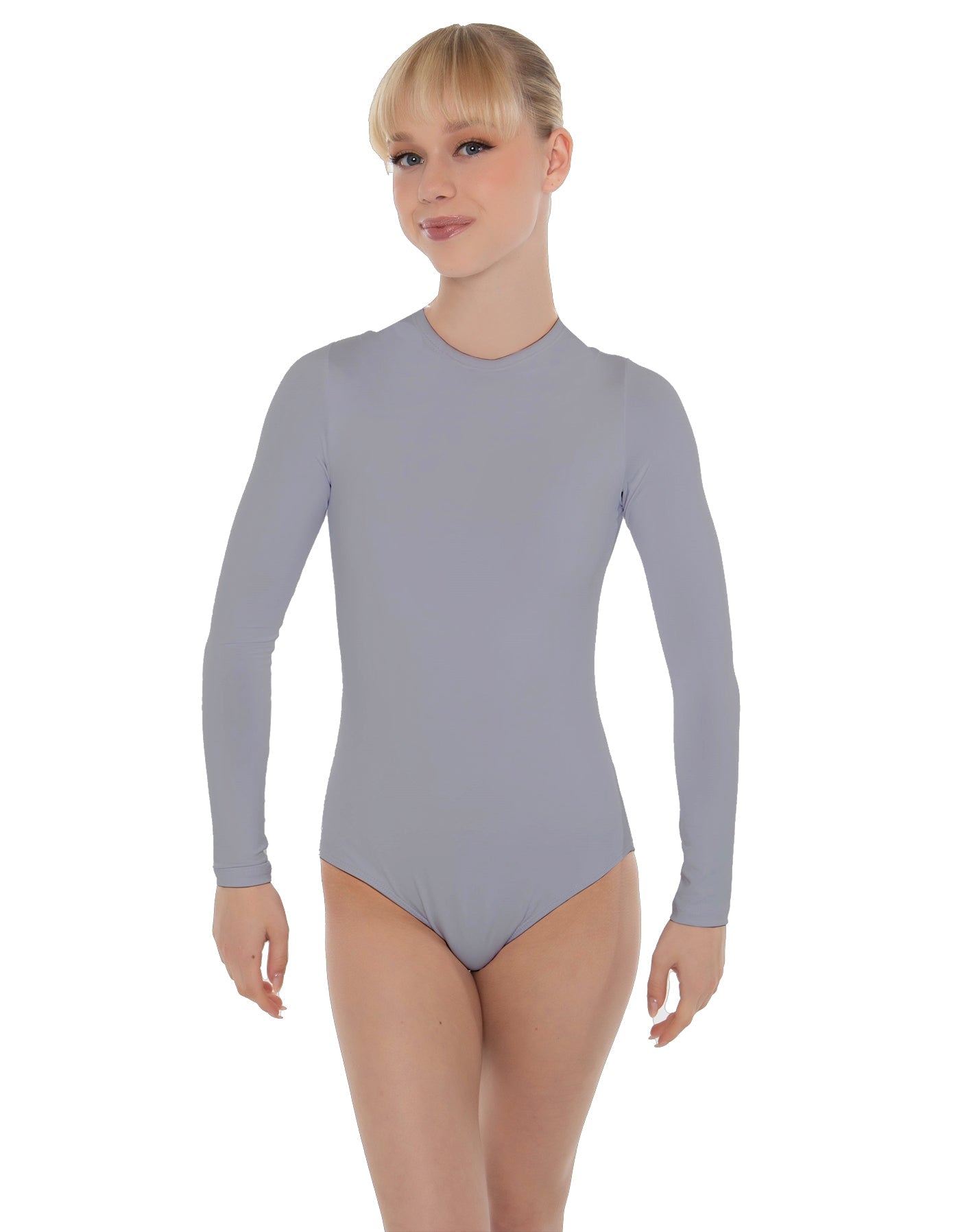 Solid Lycra LS Keyhole Leotard