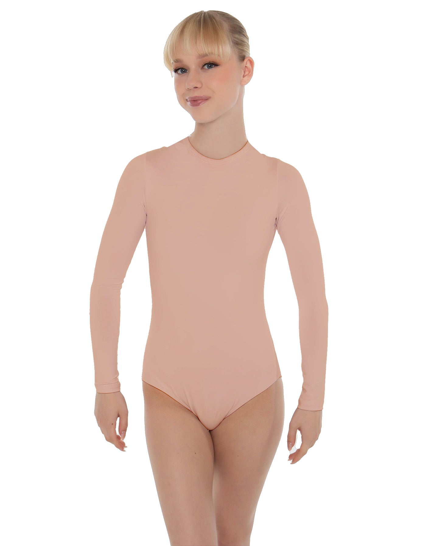 Solid Lycra LS Keyhole Leotard