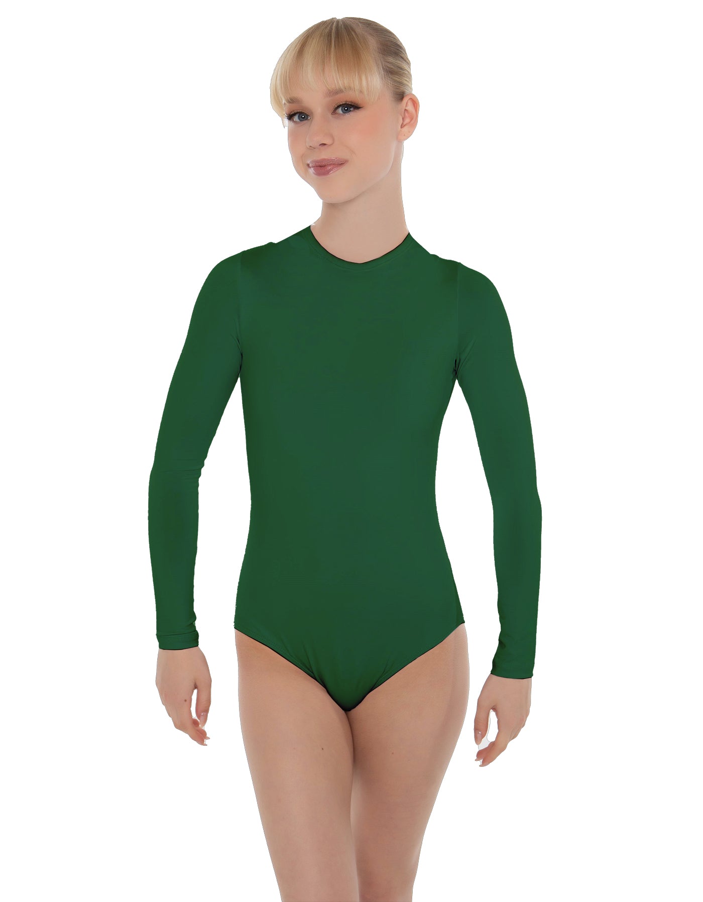 Solid Lycra LS Keyhole Leotard
