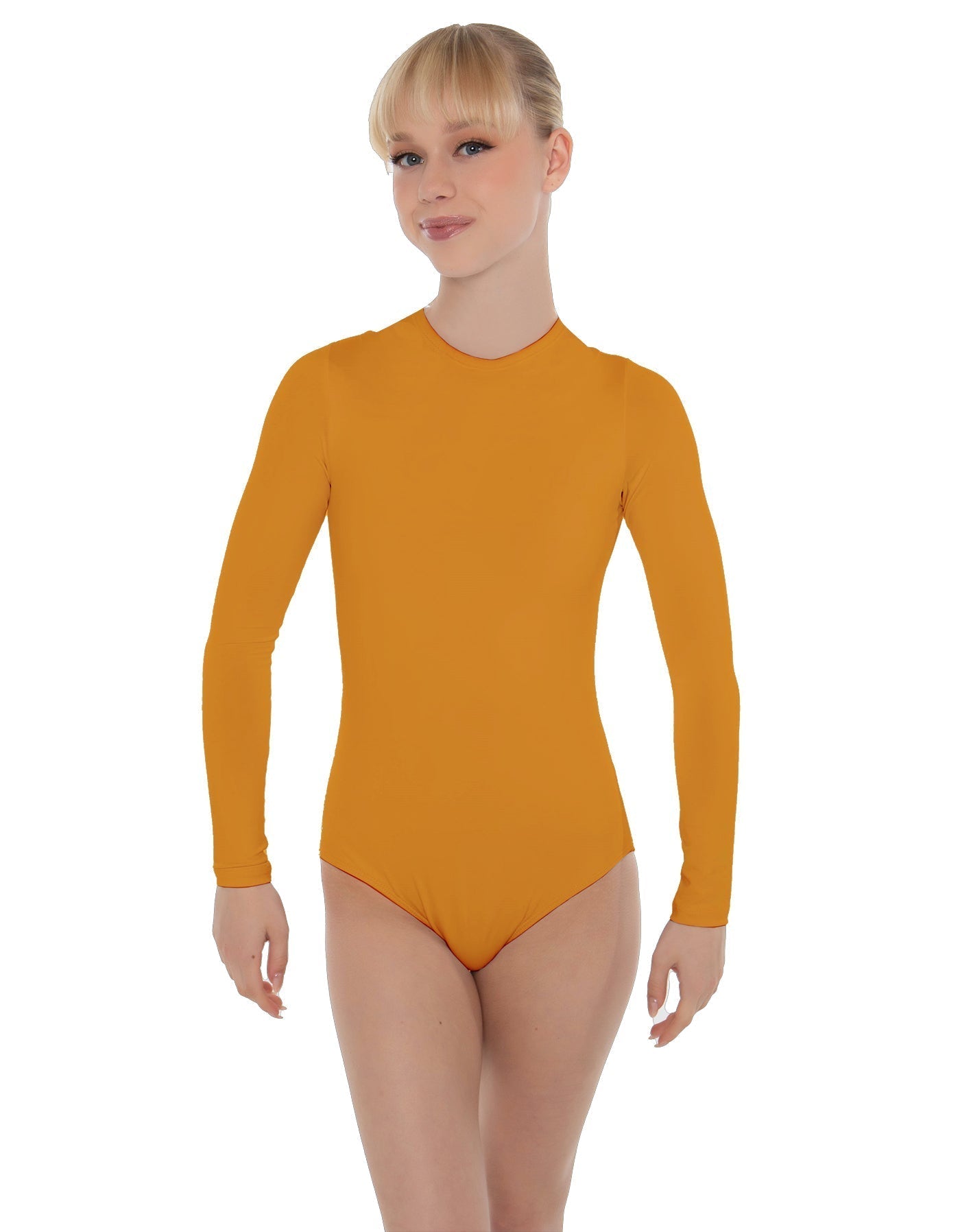 Solid Lycra LS Keyhole Leotard