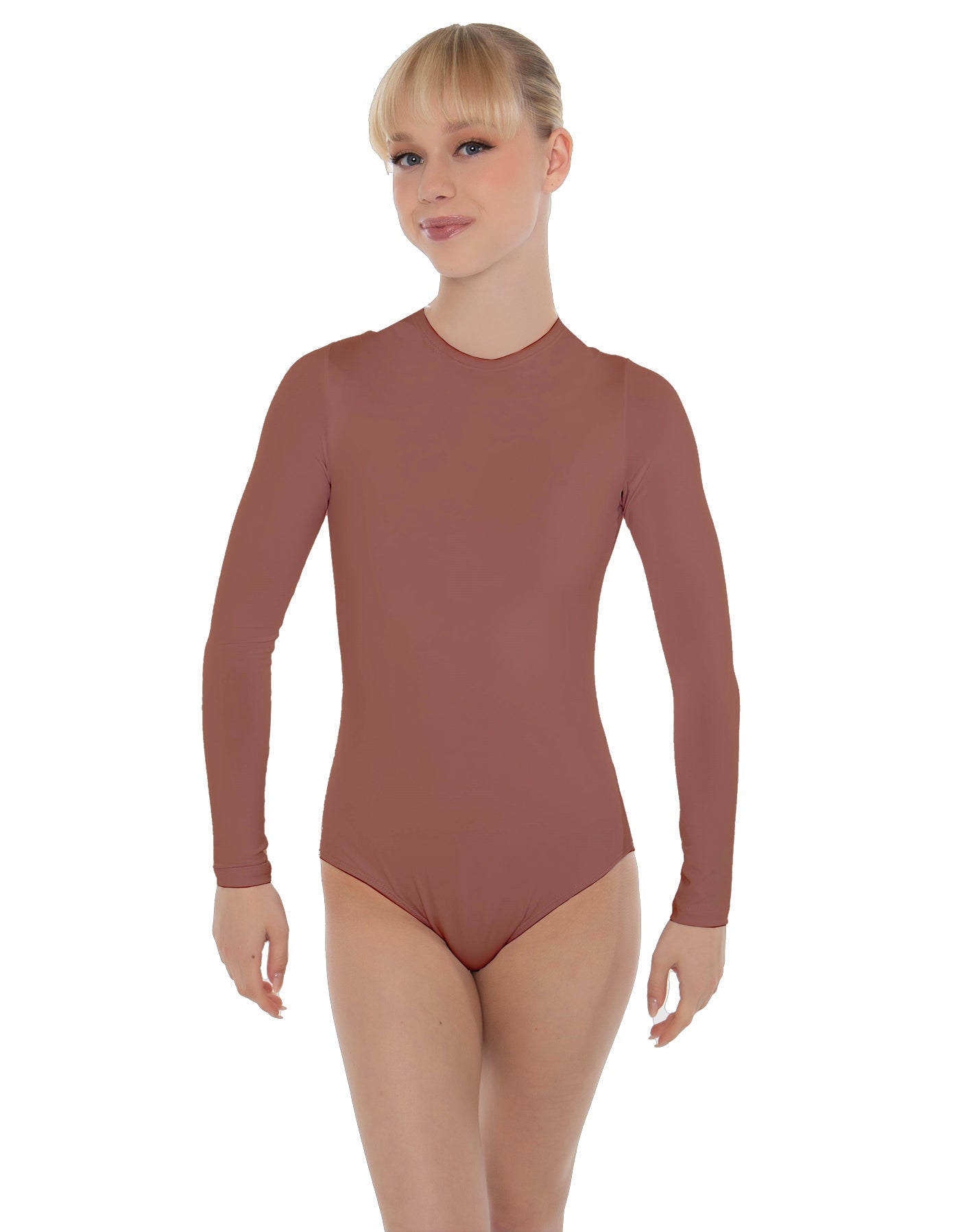 Solid Lycra LS Keyhole Leotard