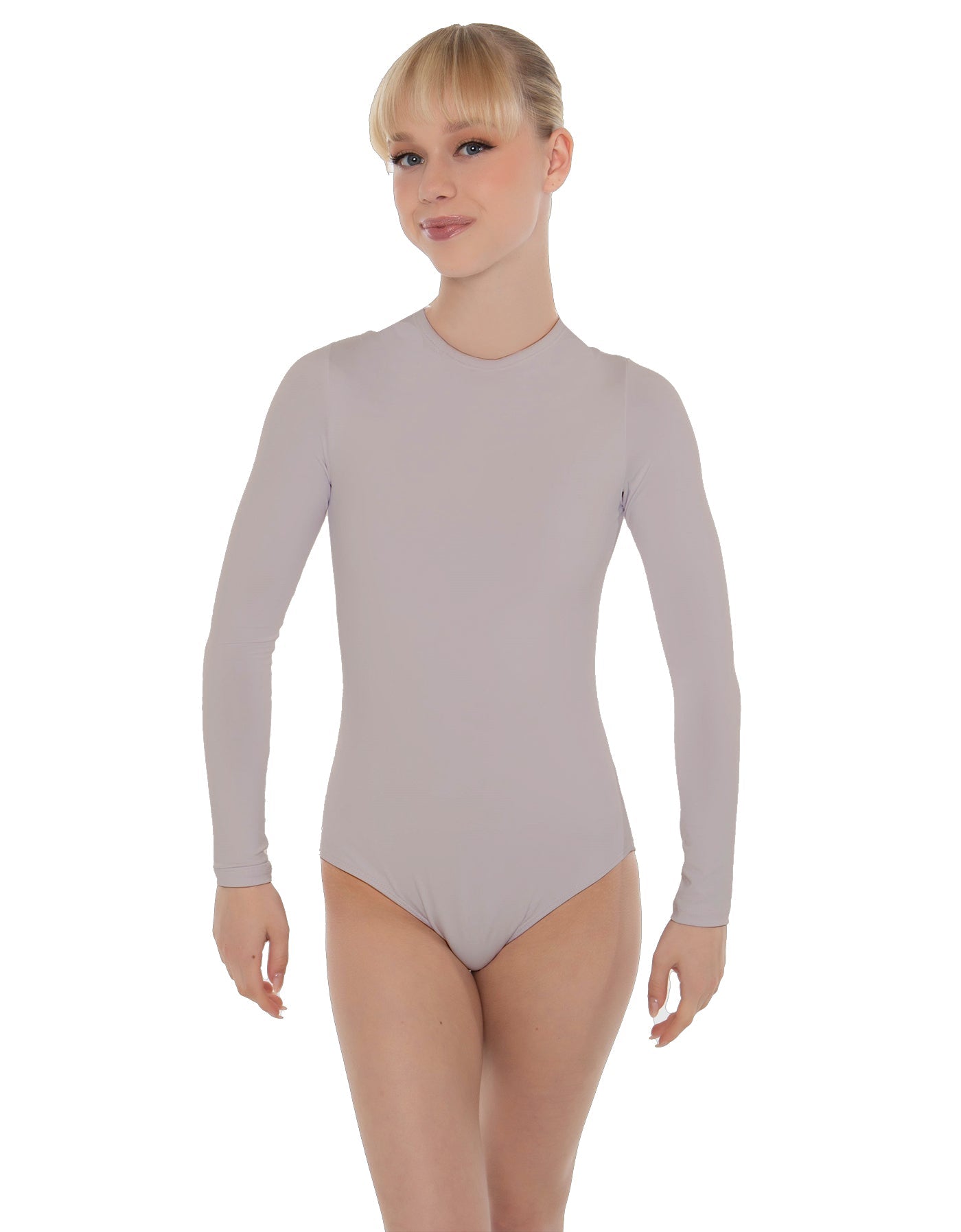 Solid Lycra LS Keyhole Leotard