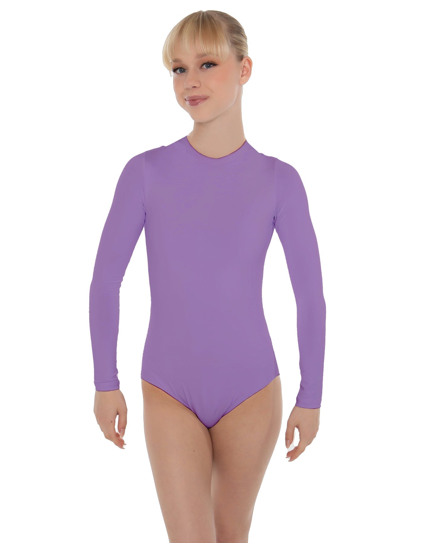 Solid Lycra LS Keyhole Leotard