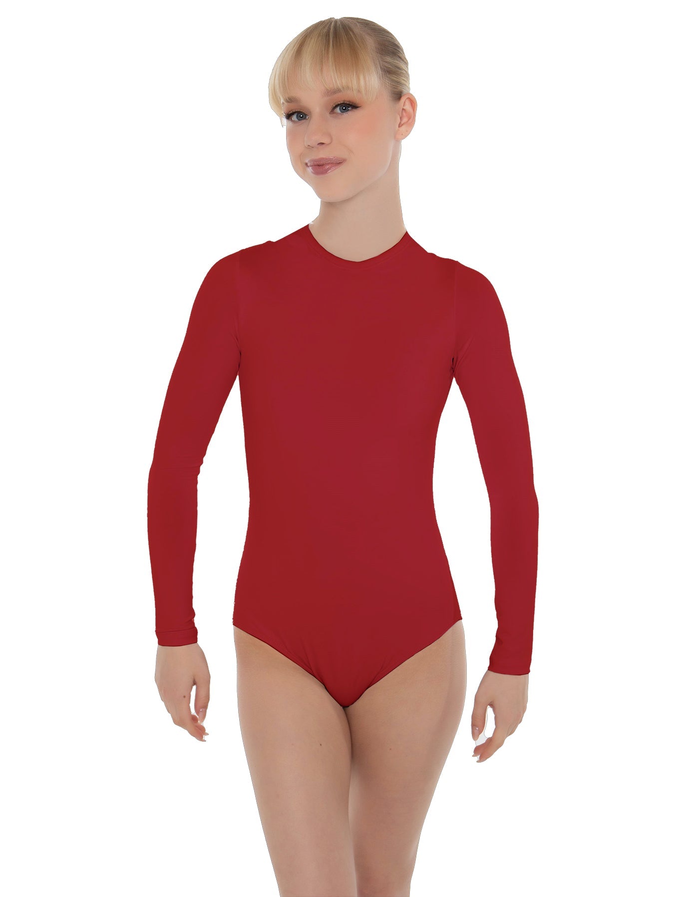 Solid Lycra LS Keyhole Leotard