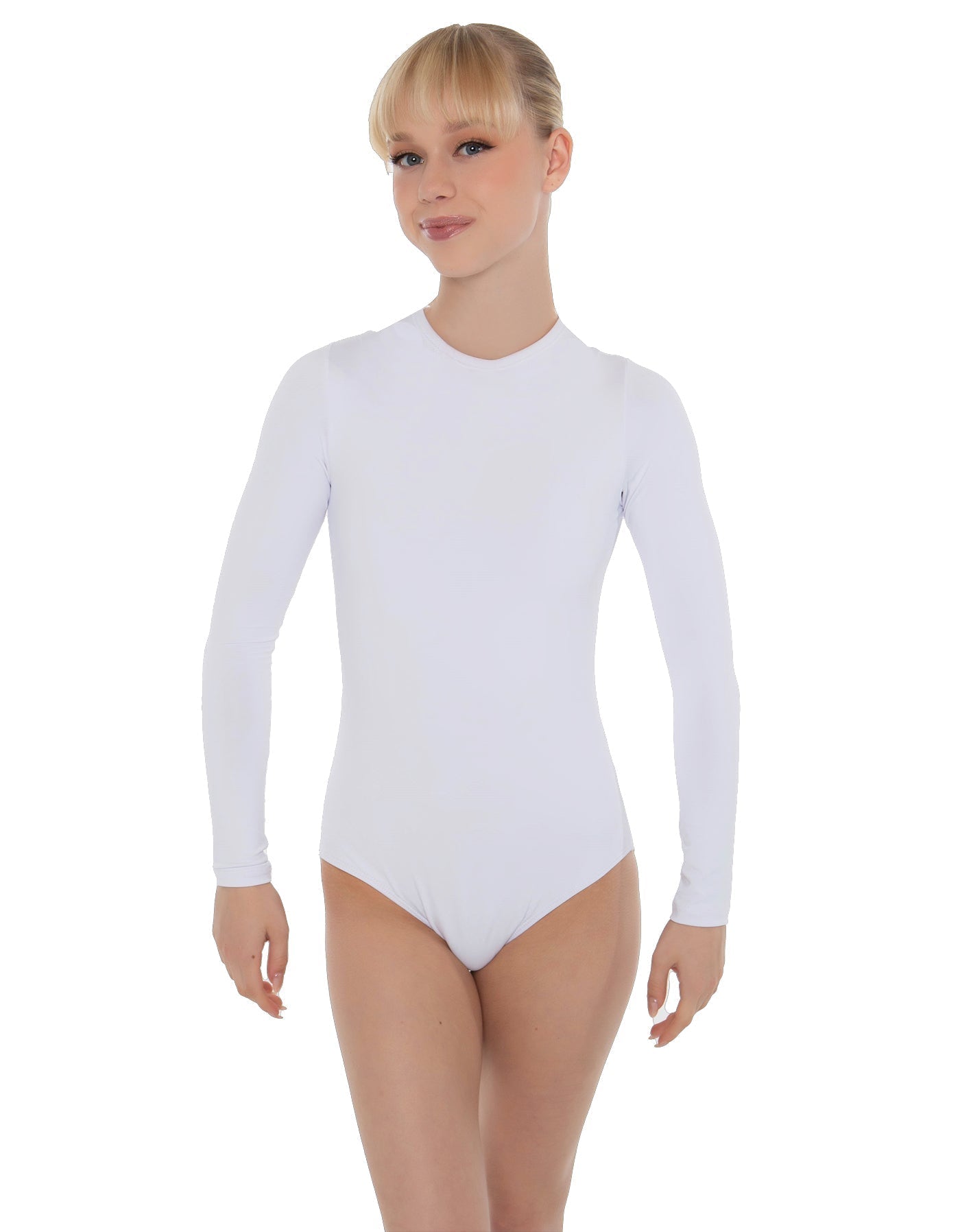 Solid Lycra LS Keyhole Leotard