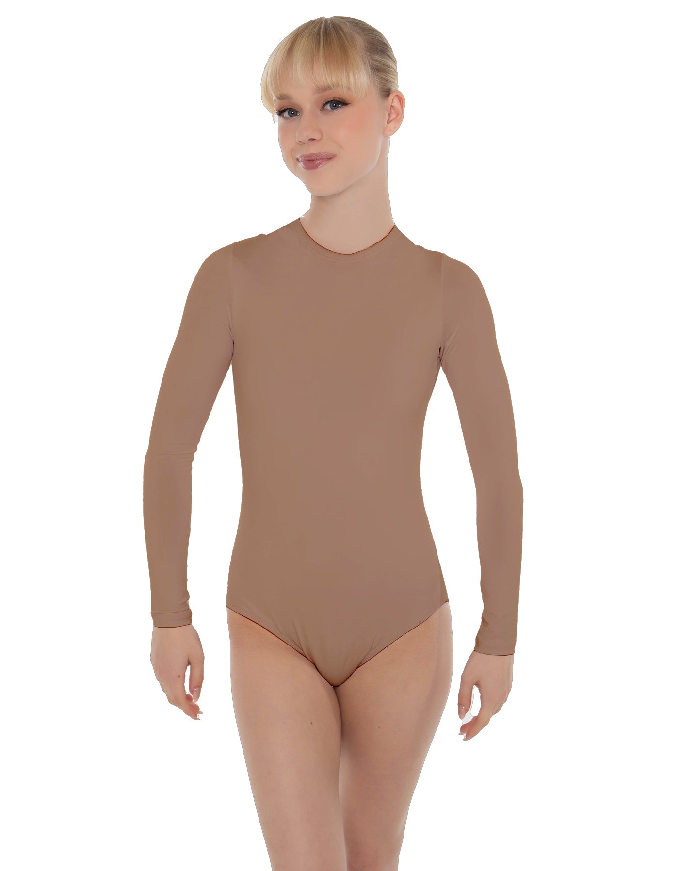Solid Lycra LS Keyhole Leotard