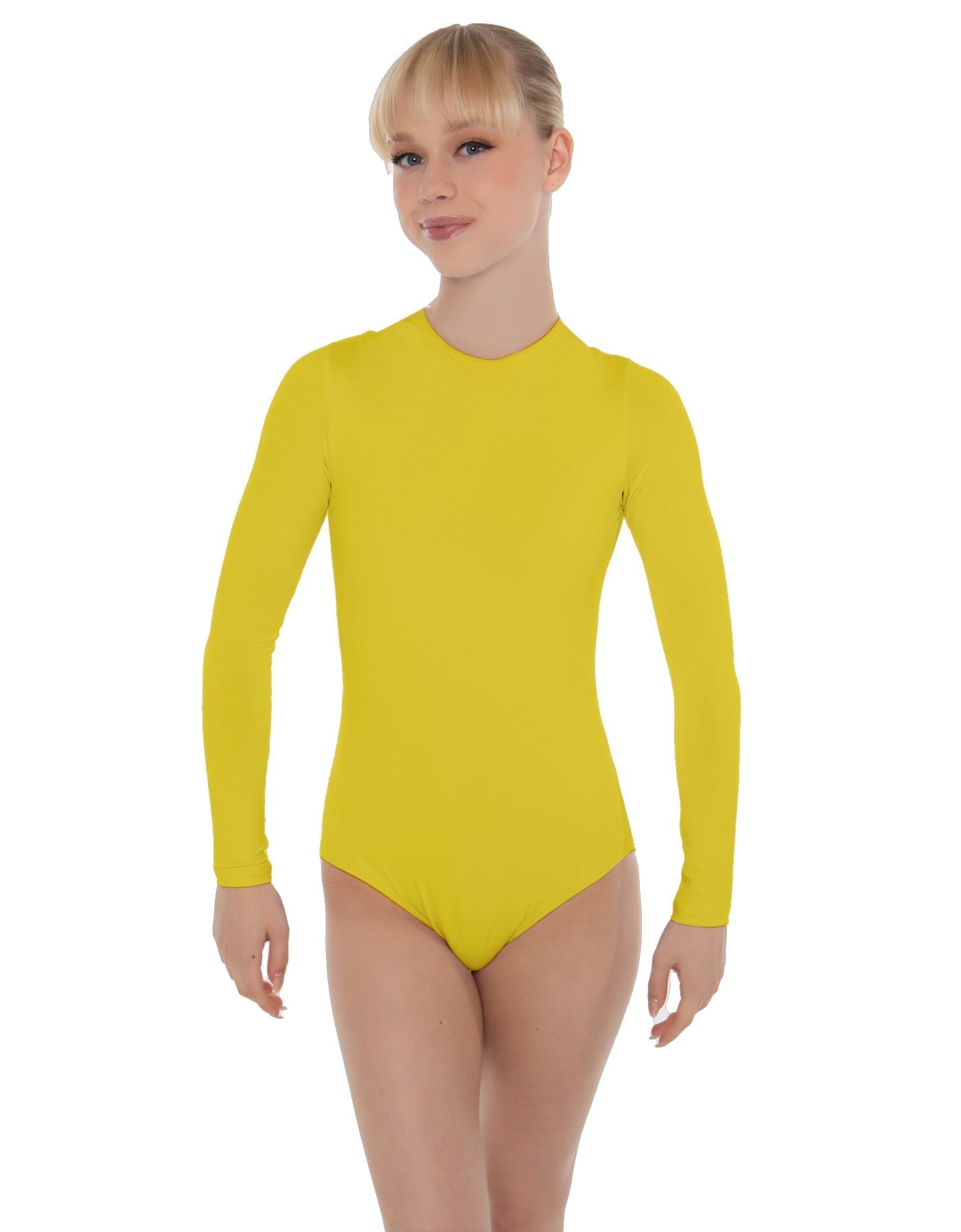 Solid Lycra LS Keyhole Leotard