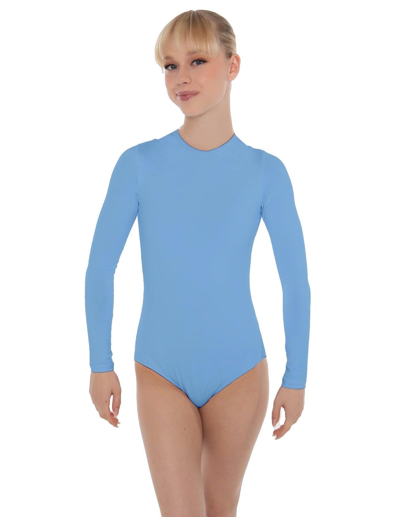 Solid Lycra LS Keyhole Leotard