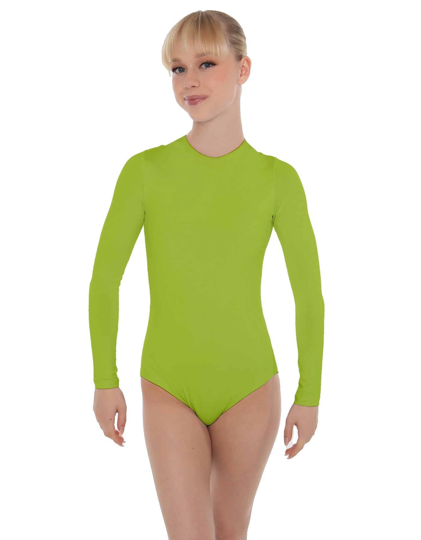 Solid Lycra LS Keyhole Leotard
