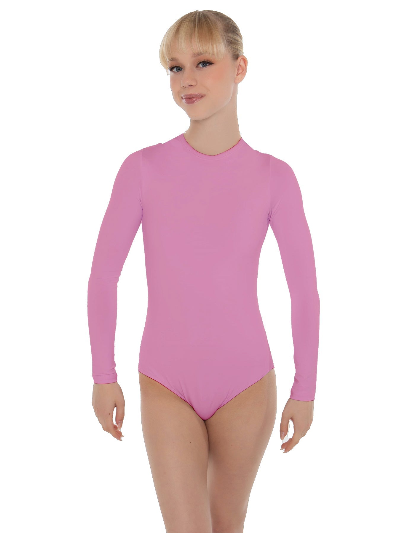 Solid Lycra LS Keyhole Leotard