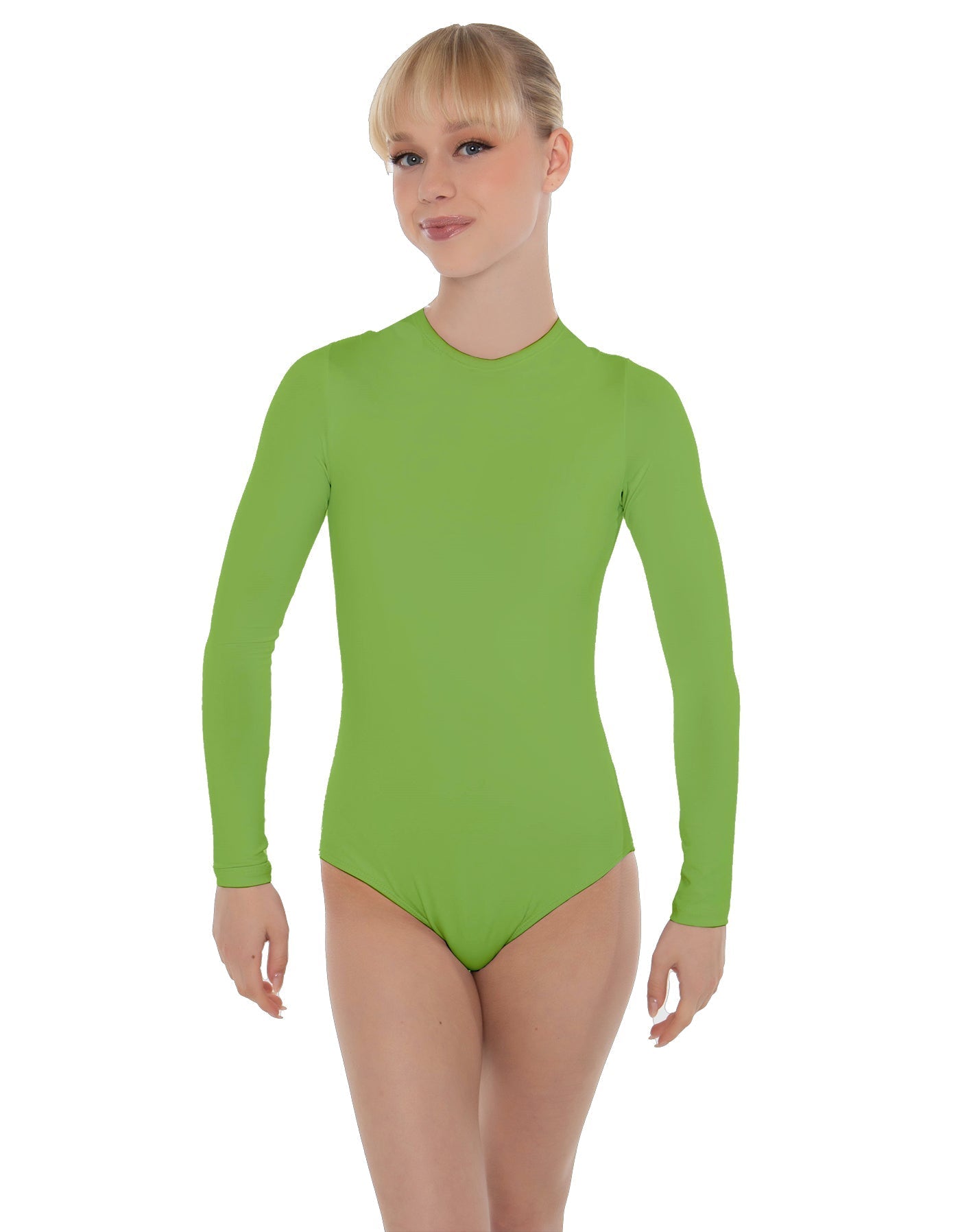 Solid Lycra LS Keyhole Leotard