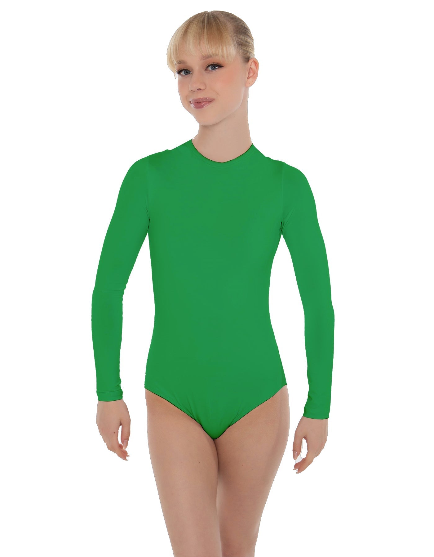 Solid Lycra LS Keyhole Leotard