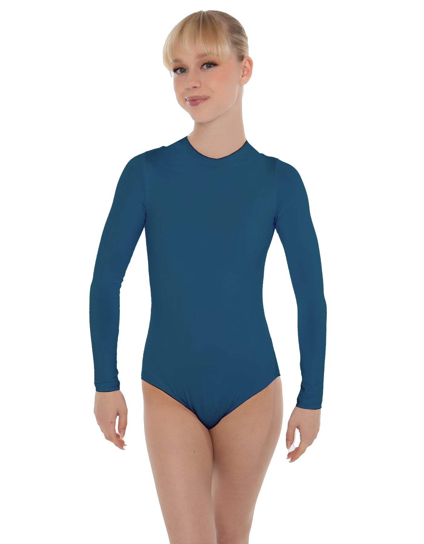 Solid Lycra LS Keyhole Leotard