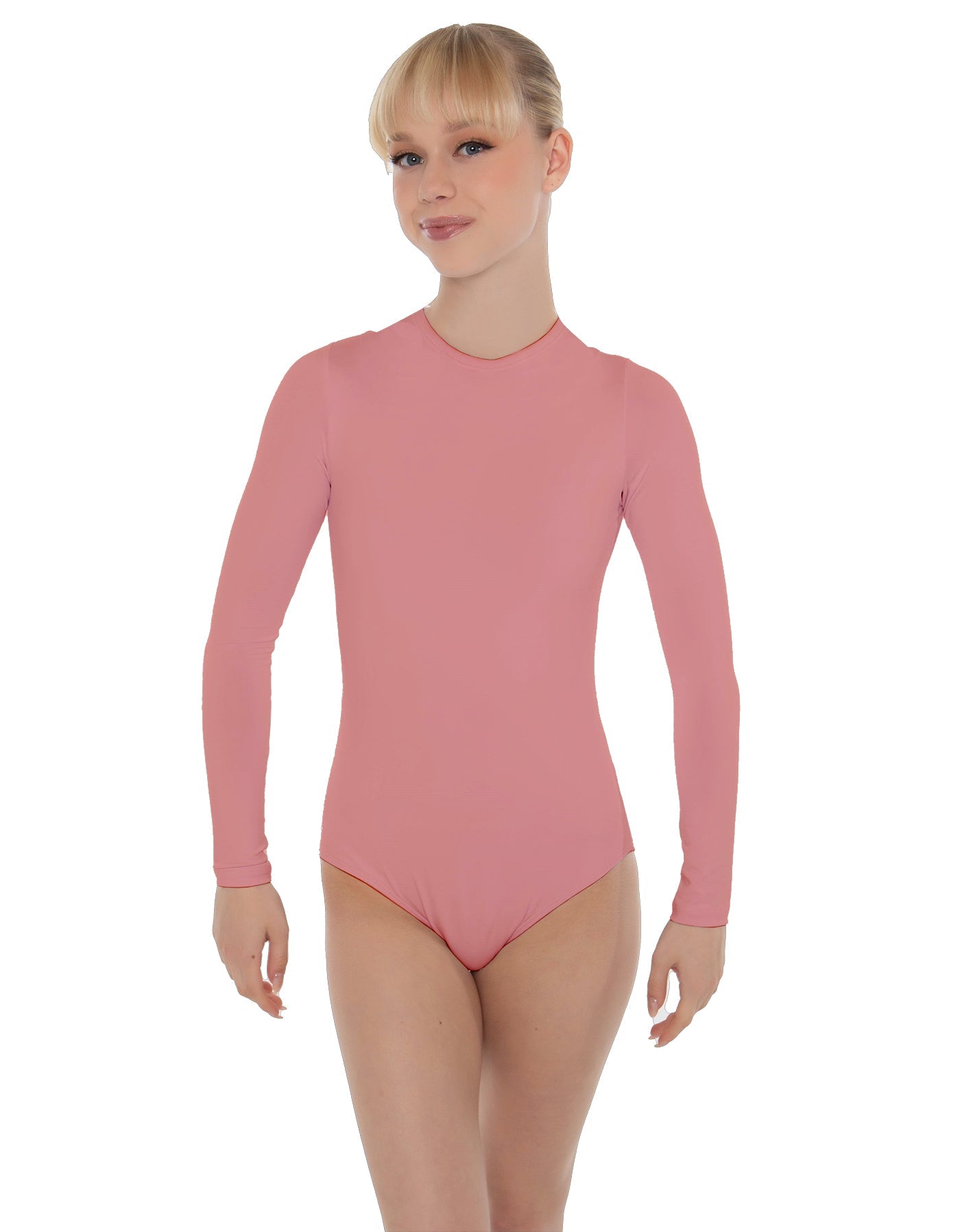Solid Lycra LS Keyhole Leotard