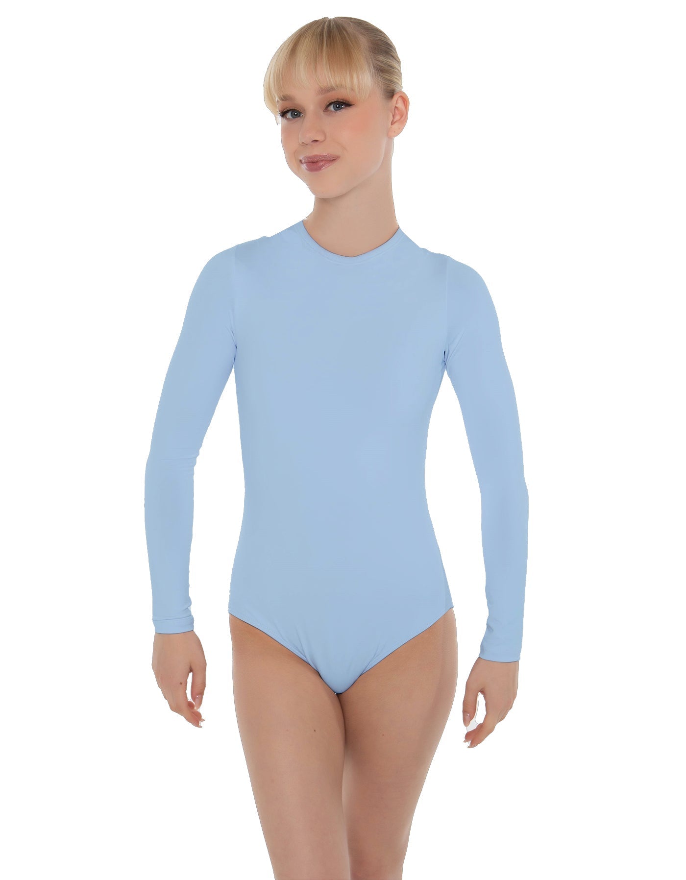 Solid Lycra LS Keyhole Leotard