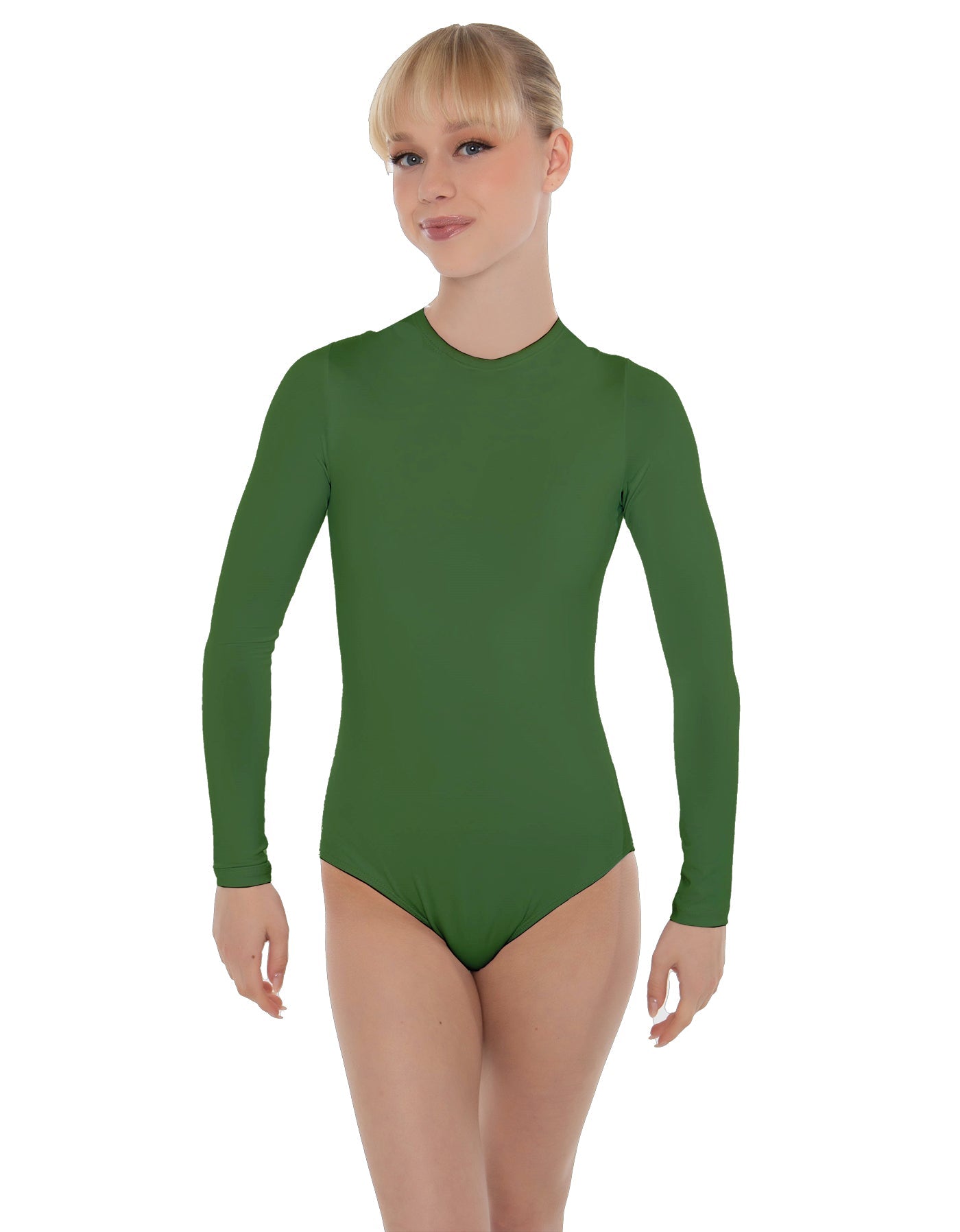 Solid Lycra LS Keyhole Leotard