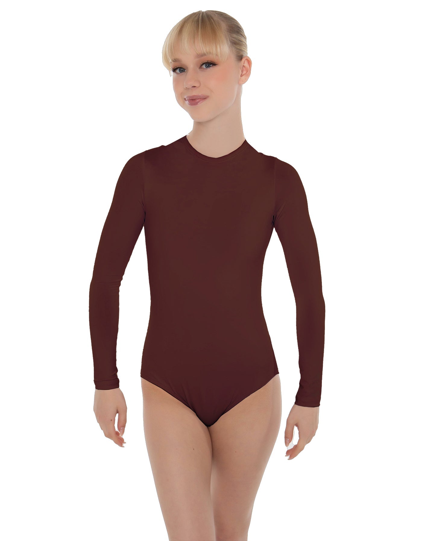 Solid Lycra LS Keyhole Leotard