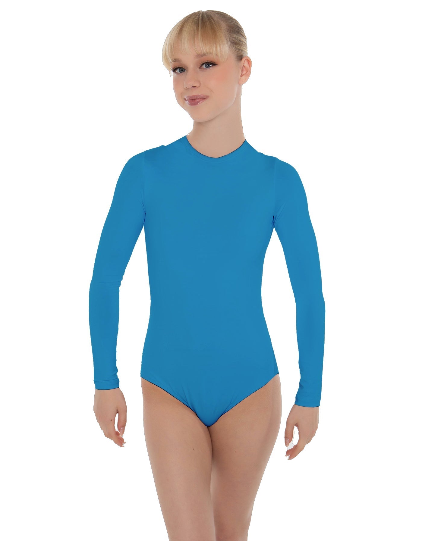Solid Lycra LS Keyhole Leotard