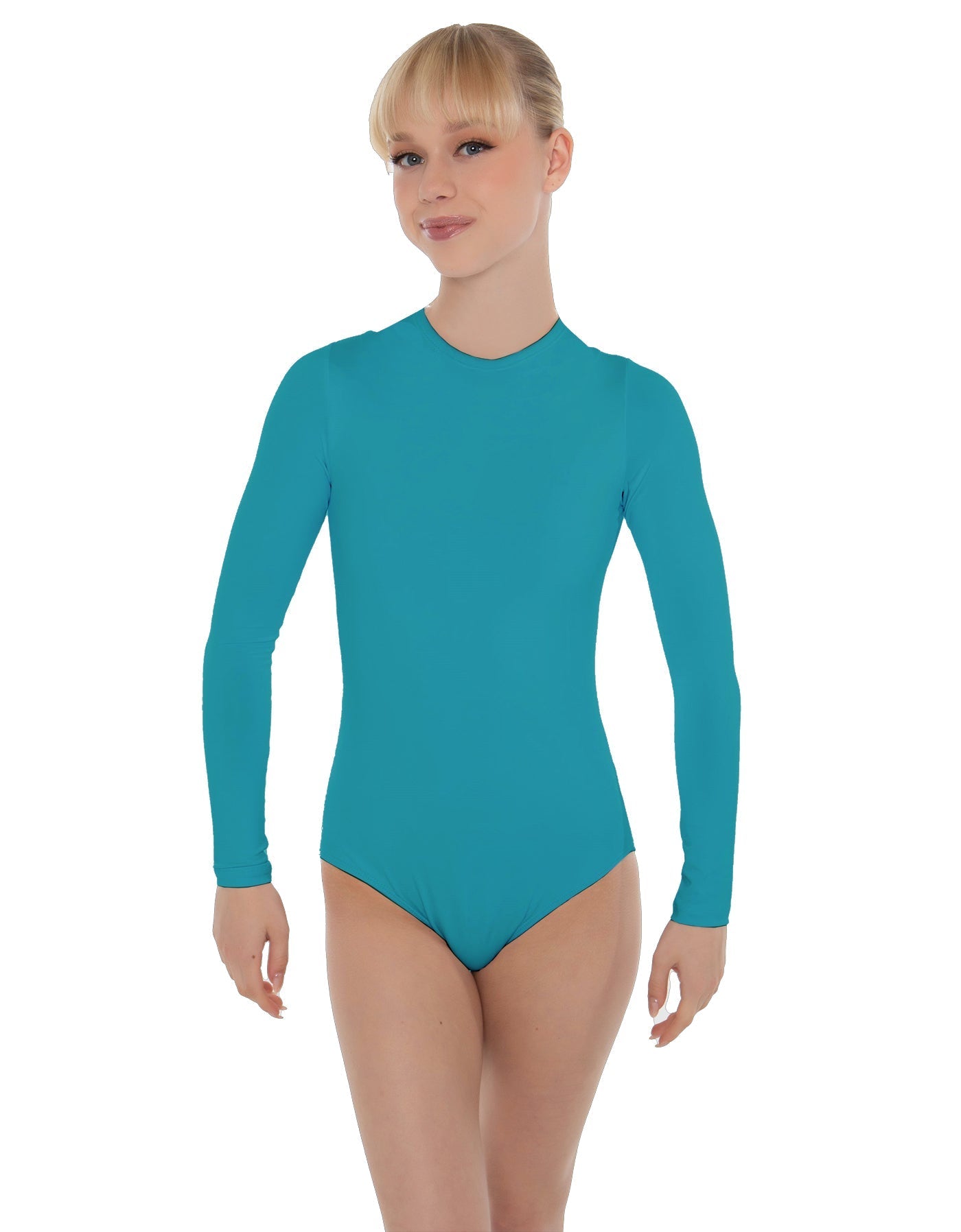 Solid Lycra LS Keyhole Leotard