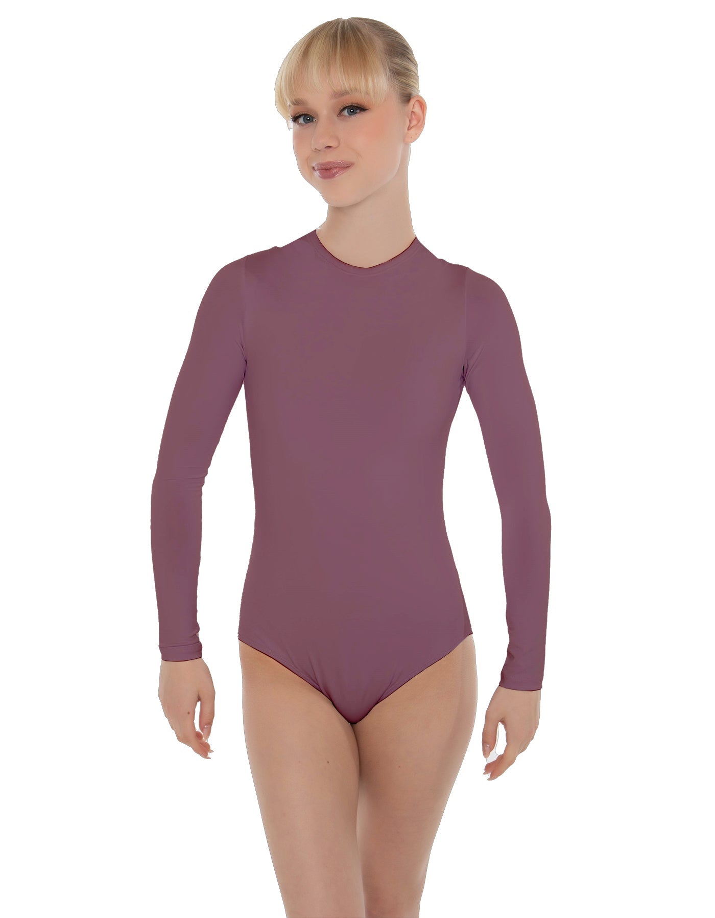 Solid Lycra LS Keyhole Leotard
