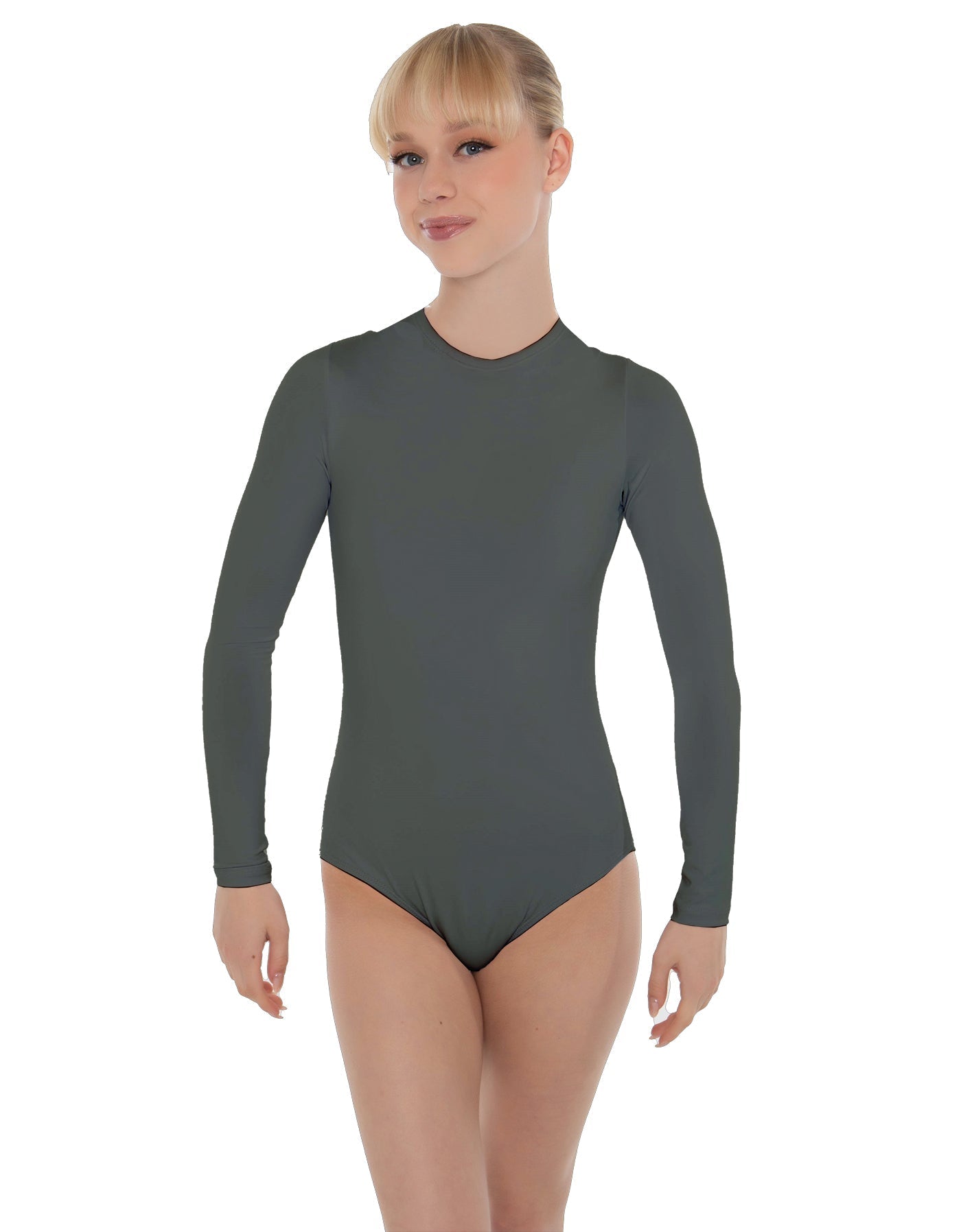 Solid Lycra LS Keyhole Leotard