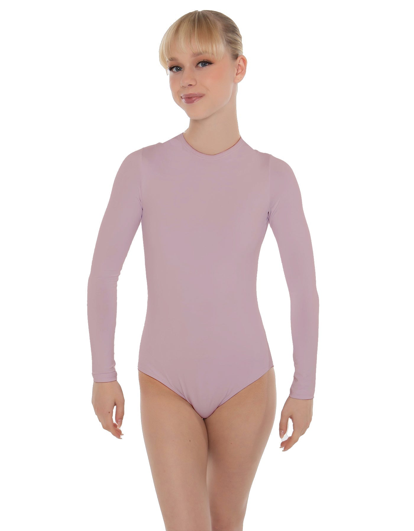 Solid Lycra LS Keyhole Leotard