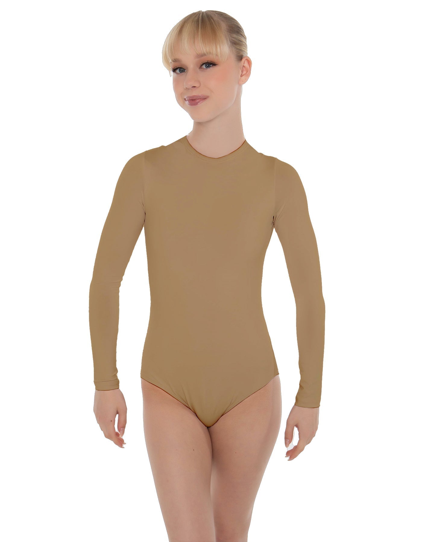 Solid Lycra LS Keyhole Leotard