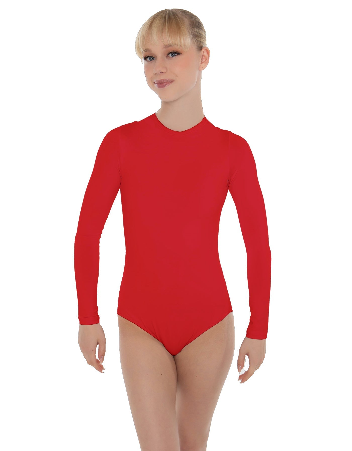 Solid Lycra LS Keyhole Leotard