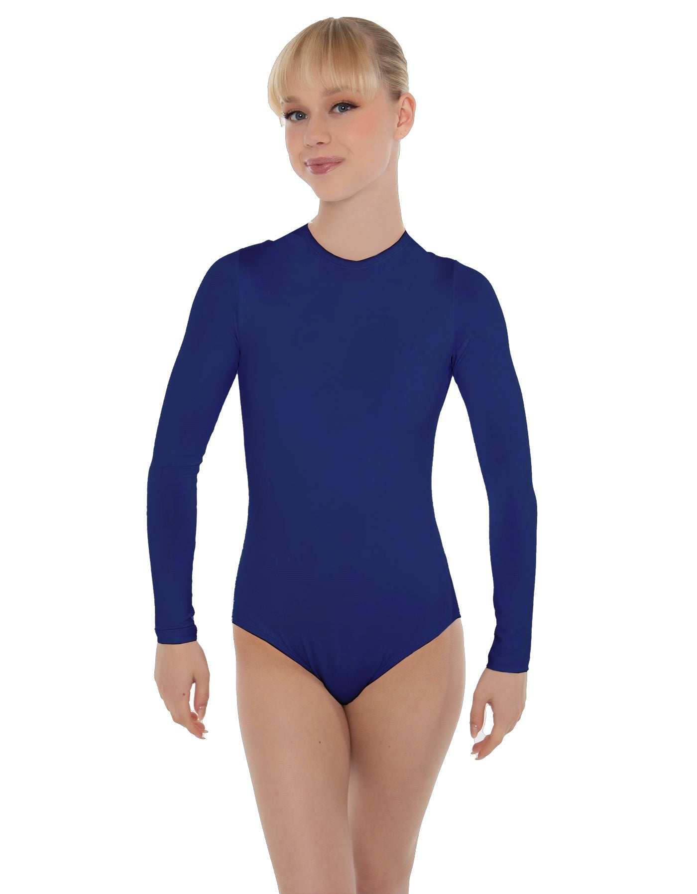 Solid Lycra LS Keyhole Leotard
