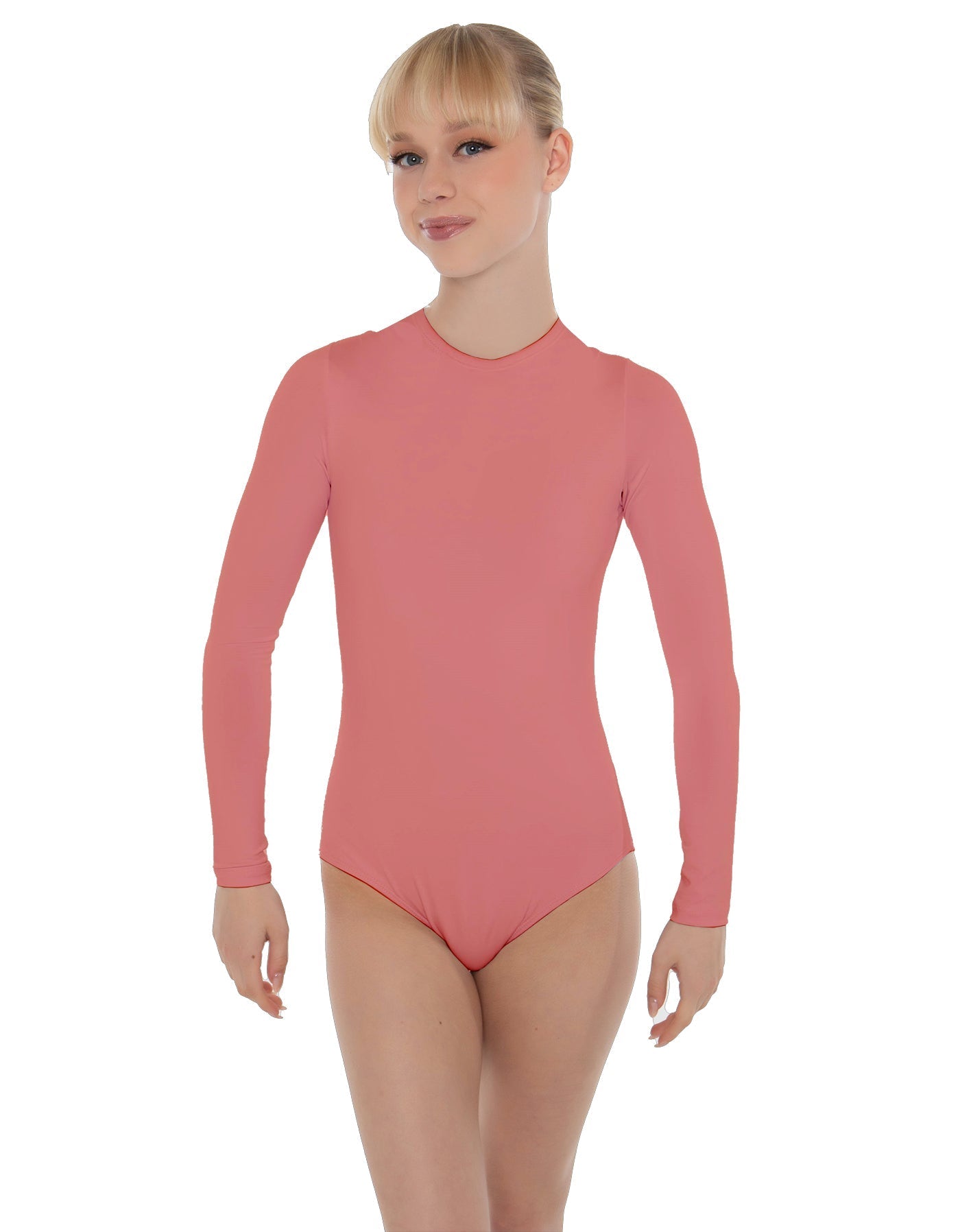 Solid Lycra LS Keyhole Leotard