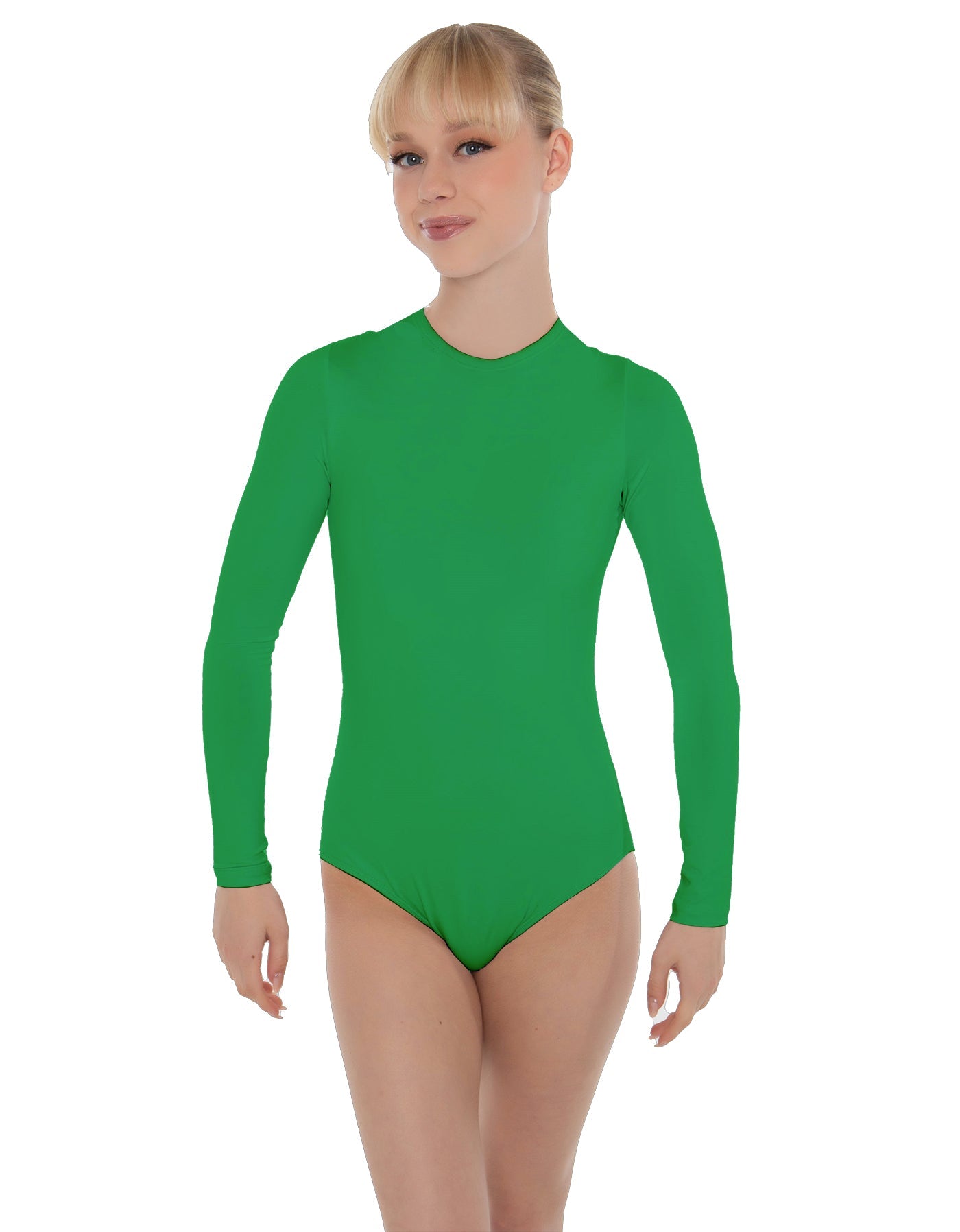 Solid Lycra LS Keyhole Leotard