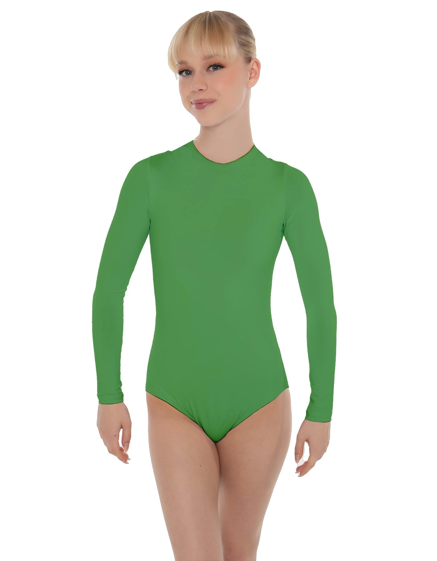 Solid Lycra LS Keyhole Leotard