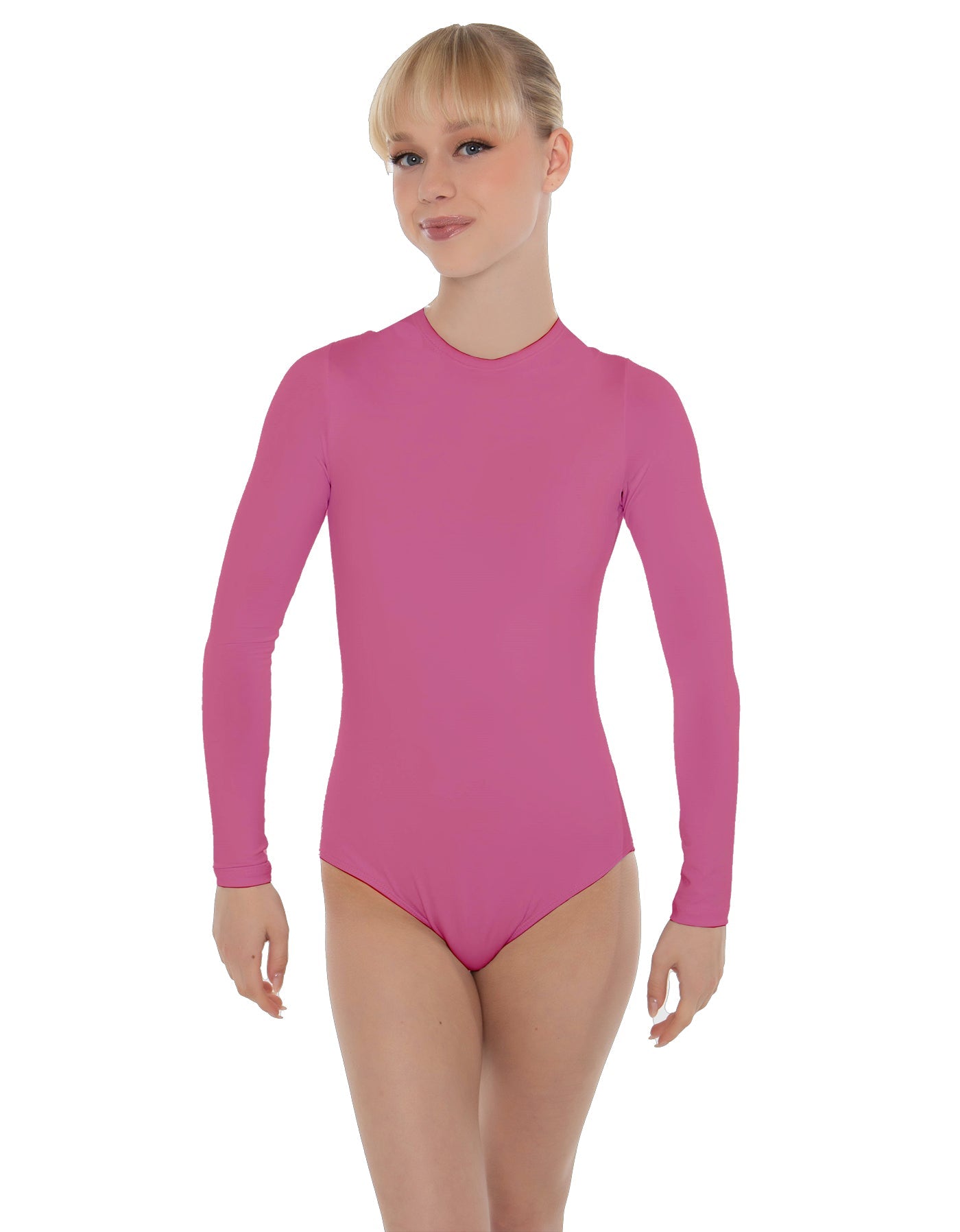 Solid Lycra LS Keyhole Leotard