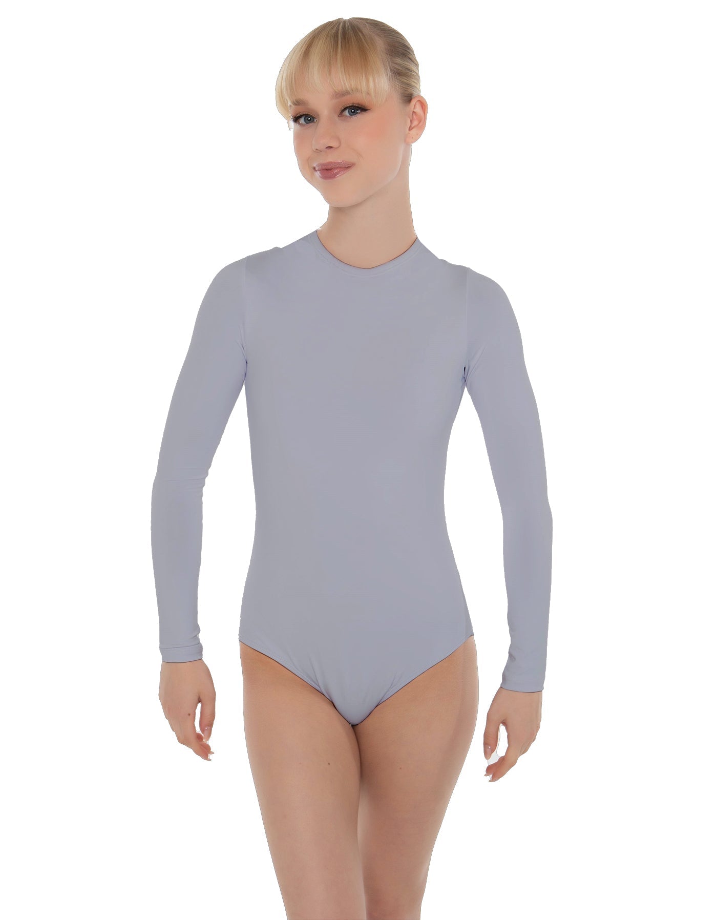 Solid Lycra LS Keyhole Leotard