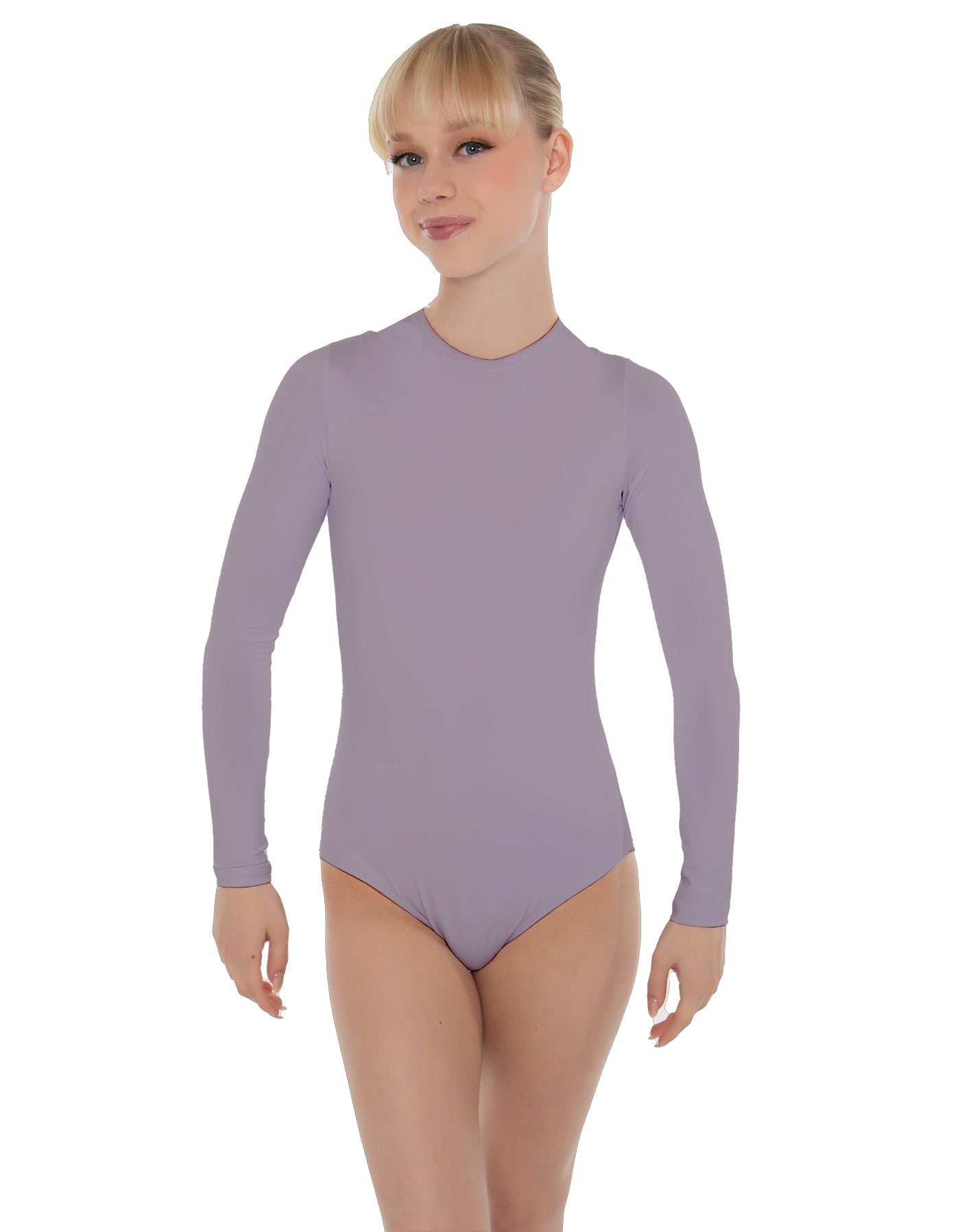 Solid Lycra LS Keyhole Leotard