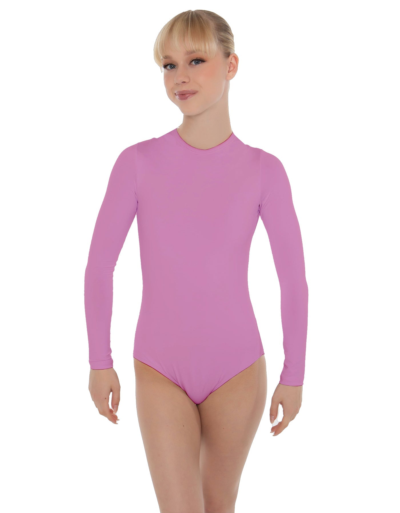 Solid Lycra LS Keyhole Leotard