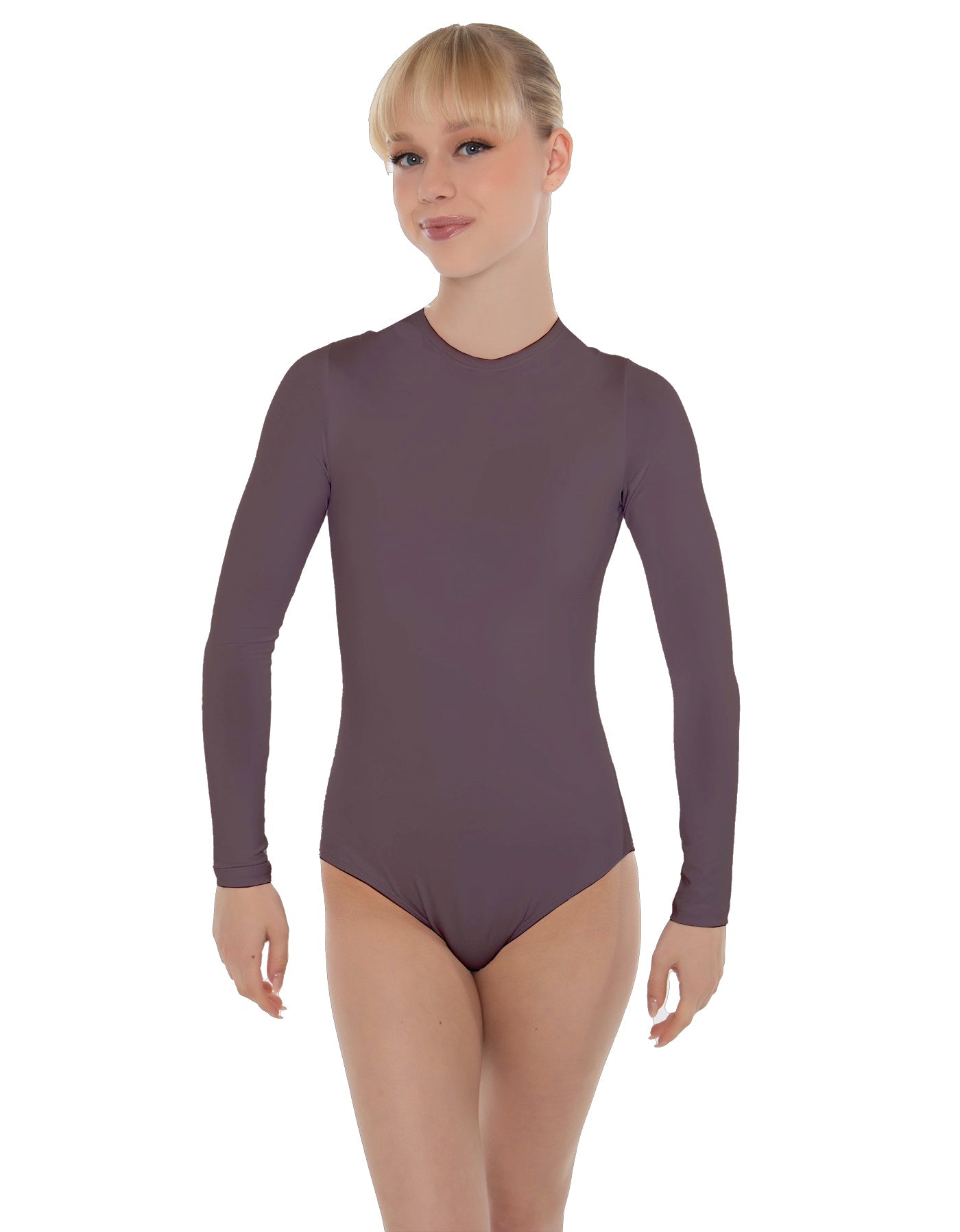 Solid Lycra LS Keyhole Leotard