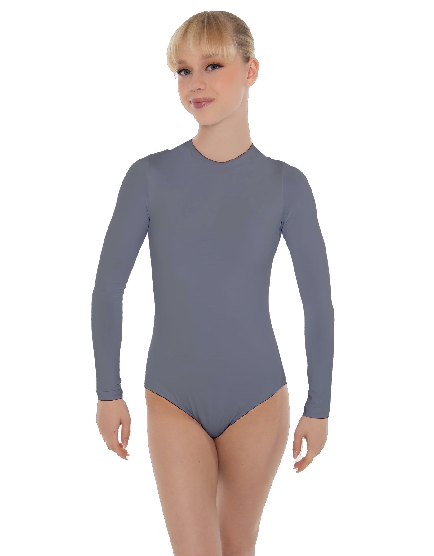 Solid Lycra LS Keyhole Leotard