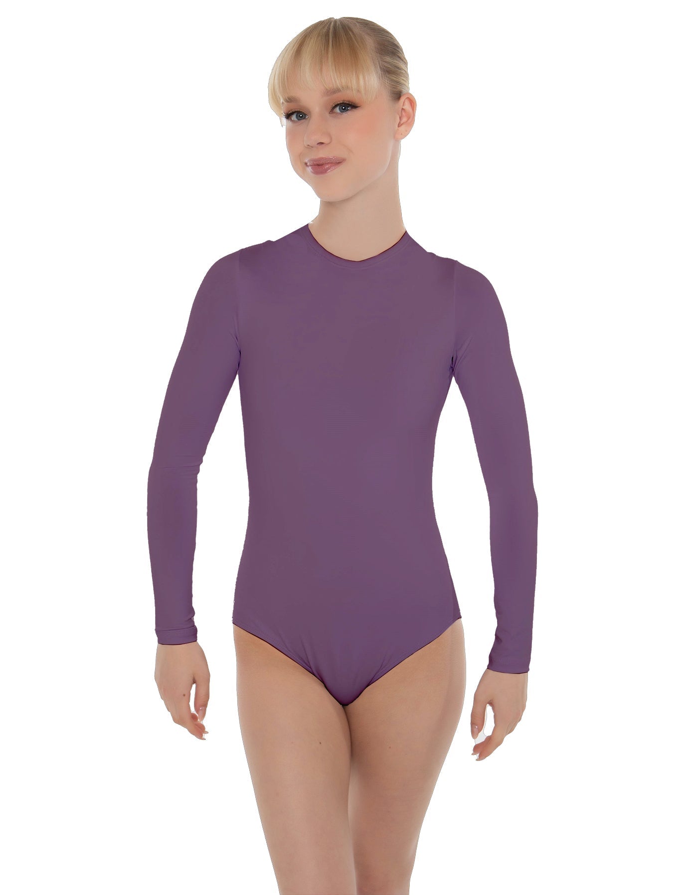 Solid Lycra LS Keyhole Leotard
