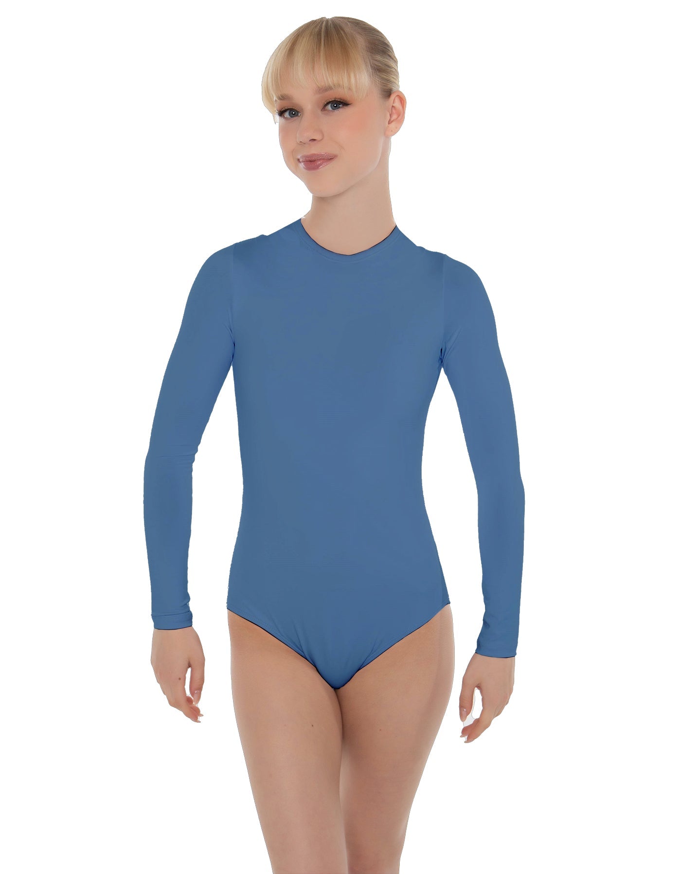 Solid Lycra LS Keyhole Leotard