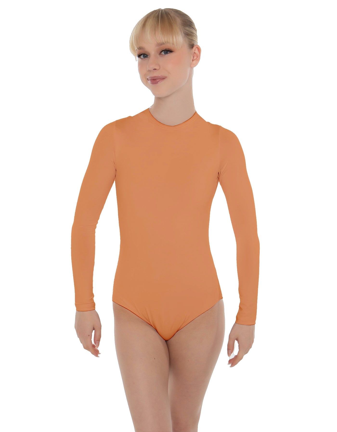 Solid Lycra LS Keyhole Leotard