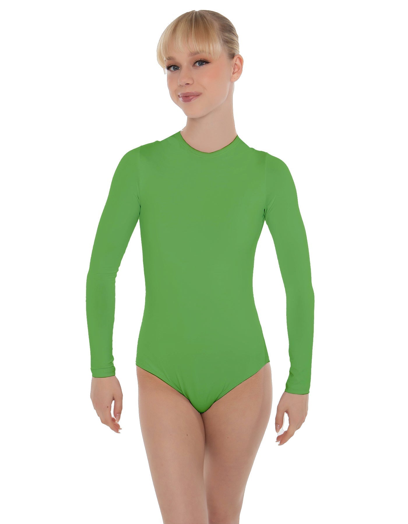Solid Lycra LS Keyhole Leotard