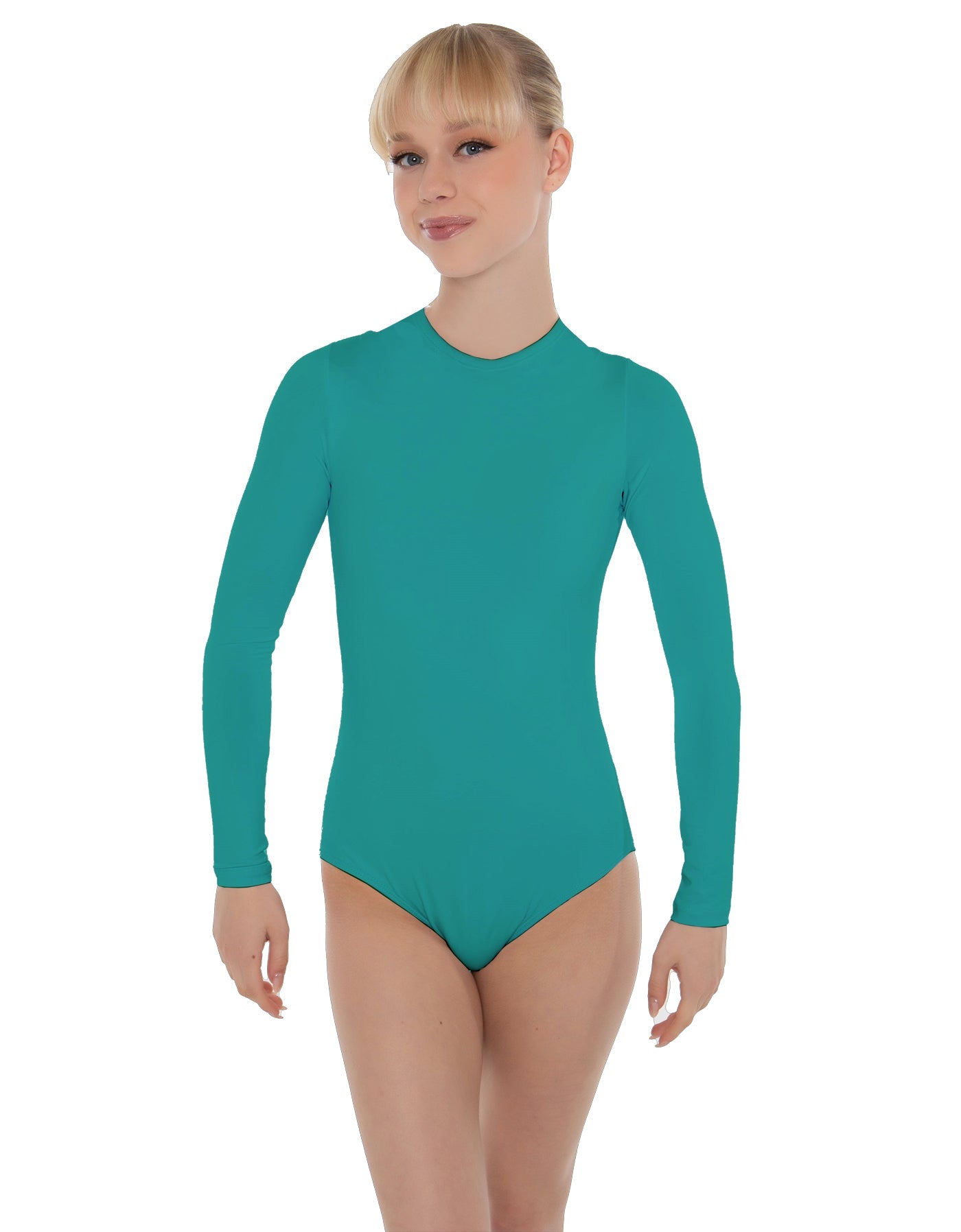 Solid Lycra LS Keyhole Leotard
